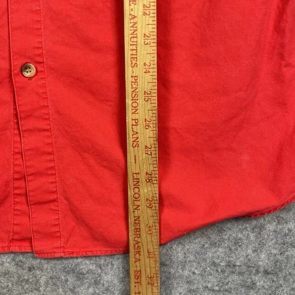 VTG Columbia Shirt Mens Large Red Rifle Elbow Patches Button Up Hunting Outdoors - Picture 6 of 10